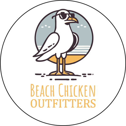 Beach Chicken Outfitters 3" Round Sticker